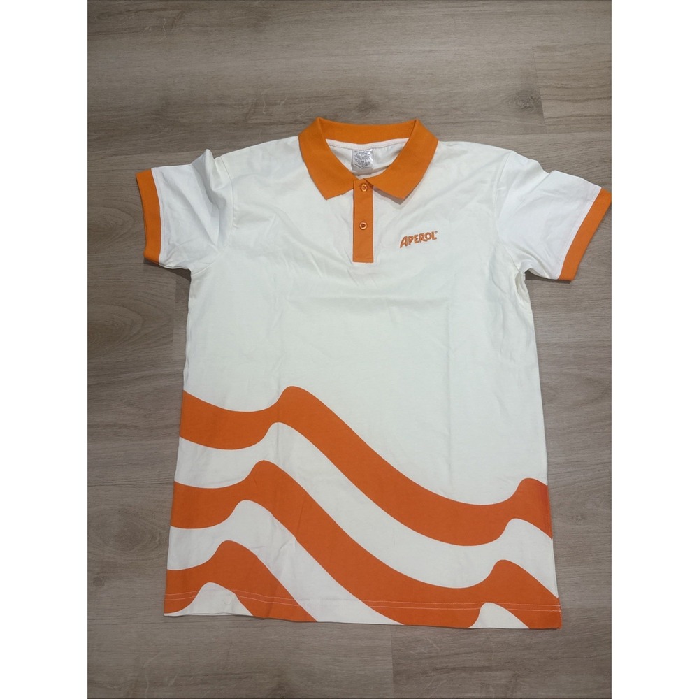2025 US Open Aperol Spritz Polo Shirt Men's XL Orange White Promo Tennis